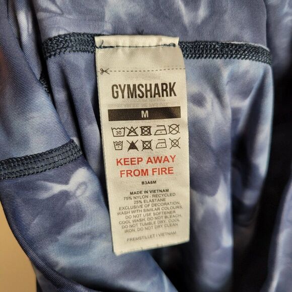 Gymshark Elevate Leggings Lakeside Blue Spray Dye Ankle Blue Size M - Picture 10 of 10